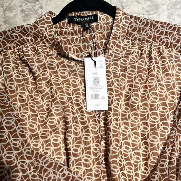 Dynamite Open-Neck Mini Dress - Size Small - Picture 2 of 4